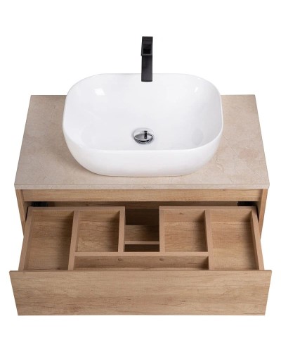 Тумба Rovere Nebrasca Nature 80 см BelBagno Kraft KRAFT-800-1C-SO-RNN