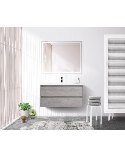Тумба Cemento Grigio 90 см BelBagno Kraft KRAFT-900-2C-SO-CG