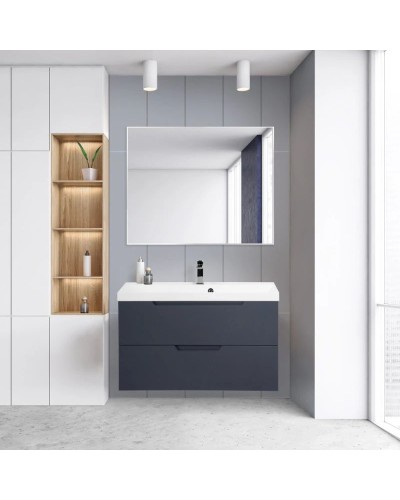 Тумба Grigio Opaco 89,6 см BelBagno Vittoria VITTORIA-900-2C-SO-GO-P