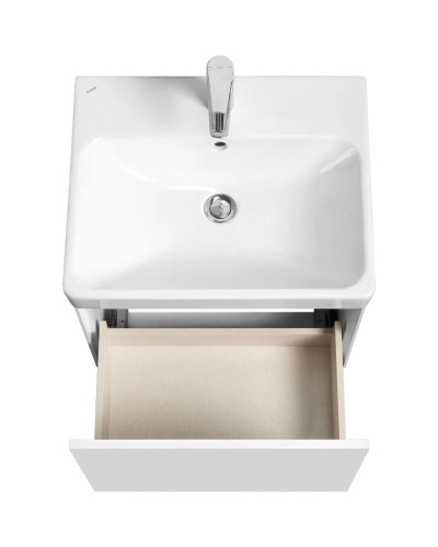 Тумба белый глянец/белый матовый 53,2 см Акватон Асти 1A263101AX2B0