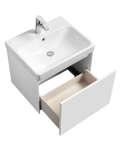 Тумба белый глянец/белый матовый 53,2 см Акватон Асти 1A263101AX2B0