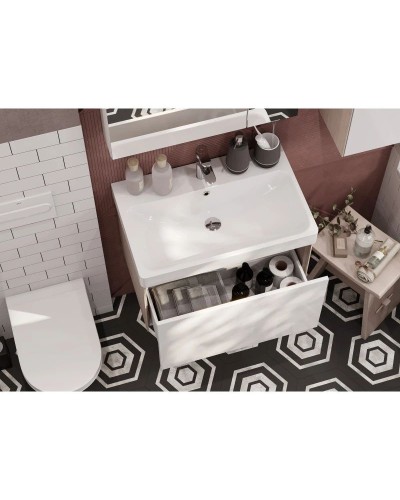 Тумба белый глянец/ясень шимо 68,2 см Акватон Асти 1A263001AXD70