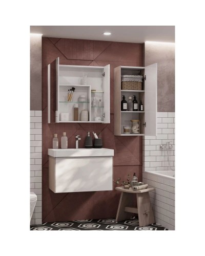 Тумба белый глянец/ясень шимо 68,2 см Акватон Асти 1A263001AXD70