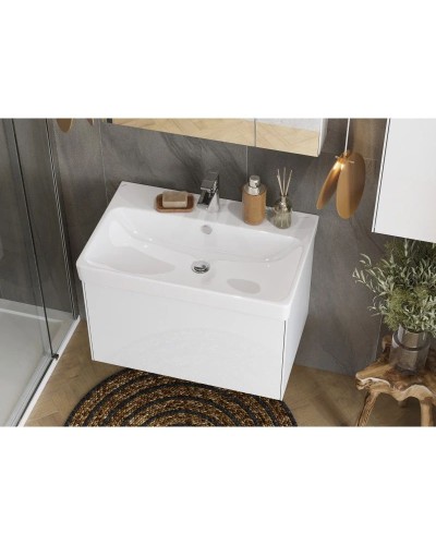 Тумба белый глянец/белый матовый 68,2 см Акватон Асти 1A263001AX2B0