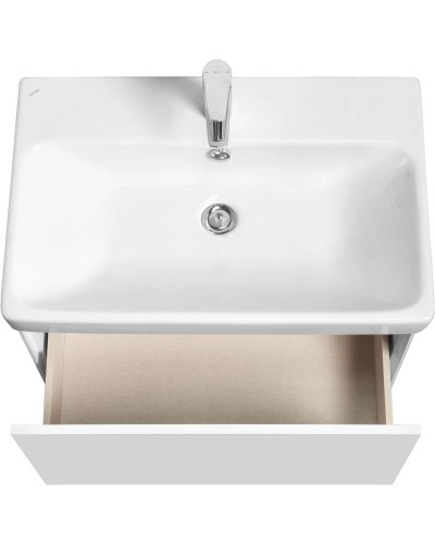 Тумба белый глянец/белый матовый 68,2 см Акватон Асти 1A263001AX2B0