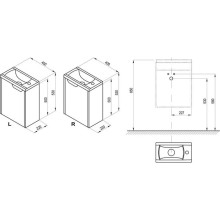 Тумба белый глянец 40 см Ravak SD Classic II 400 L X000001484
