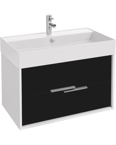 Тумба белый глянец/черный матовый 79,9 см Jacob Delafon Vivienne EB1667-J5-J53