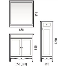 Тумба белый глянец 62 см Corozo Блюз SD-00000030