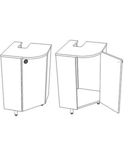 Тумба белый глянец 59 см Corozo Флоренция SD-00000003