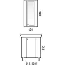 Тумба белый глянец 59 см Corozo Флоренция SD-00000003