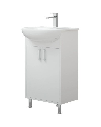 Тумба белый глянец/белый матовый 48 см Corozo Колор SD-00000682