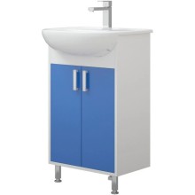 Тумба белый глянец/синий матовый 48 см Corozo Колор SD-00000710