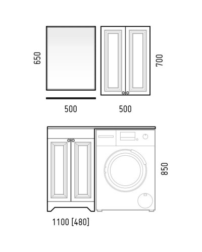Тумба белый матовый 48 см Corozo Леон SD-00000890