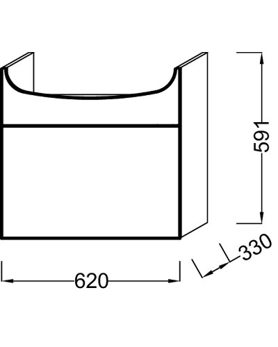 Тумба под раковину Jacob Delafon Odeon Up 60 EB880-J5 подвесная Белая глянцевая