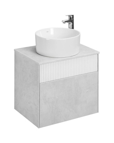 Тумба светло-серый/белый матовый 60 см Акватон Марбл 1A276101MH4C0