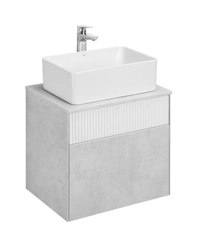 Тумба светло-серый/белый матовый 60 см Акватон Марбл 1A276101MH4C0