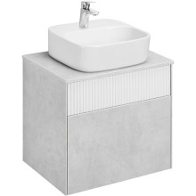 Тумба светло-серый/белый матовый 60 см Акватон Марбл 1A276101MH4C0