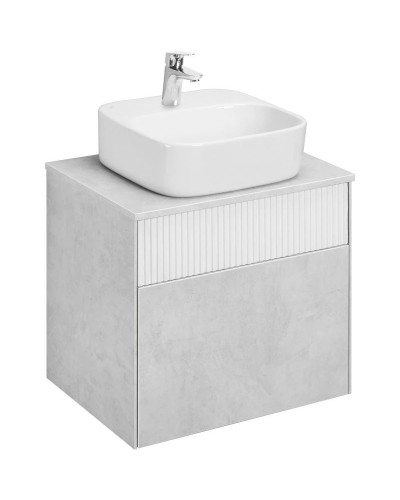 Тумба светло-серый/белый матовый 60 см Акватон Марбл 1A276101MH4C0