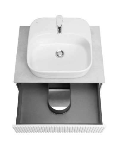 Тумба светло-серый/белый матовый 60 см Акватон Марбл 1A276101MH4C0