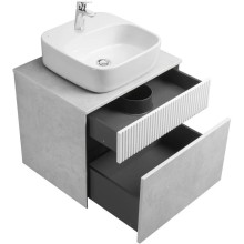 Тумба светло-серый/белый матовый 60 см Акватон Марбл 1A276101MH4C0