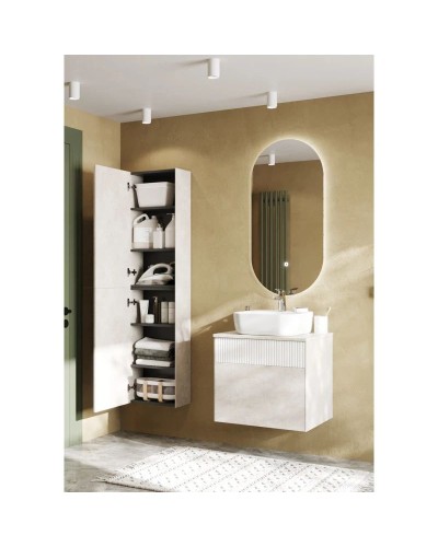 Тумба светло-серый/белый матовый 60 см Акватон Марбл 1A276101MH4C0