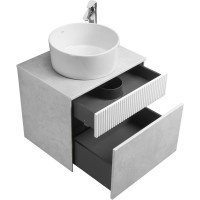 Тумба светло-серый/белый матовый 60 см Акватон Марбл 1A276101MH4C0