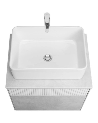 Тумба светло-серый/белый матовый 60 см Акватон Марбл 1A276101MH4C0