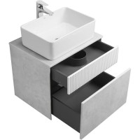 Тумба светло-серый/белый матовый 60 см Акватон Марбл 1A276101MH4C0