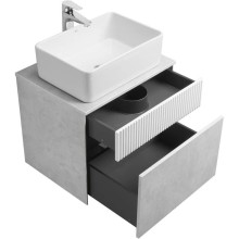 Тумба светло-серый/белый матовый 60 см Акватон Марбл 1A276101MH4C0