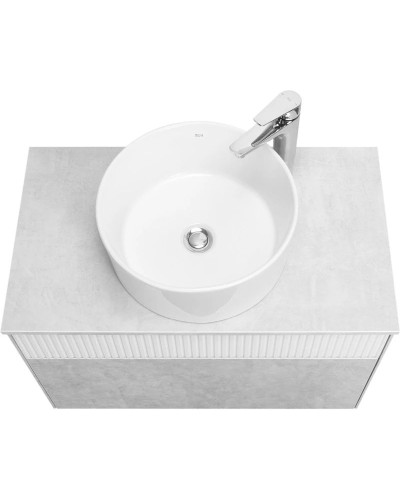 Тумба светло-серый/белый матовый 80 см Акватон Марбл 1A276201MH4C0