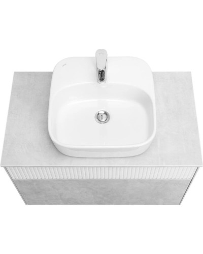 Тумба светло-серый/белый матовый 80 см Акватон Марбл 1A276201MH4C0