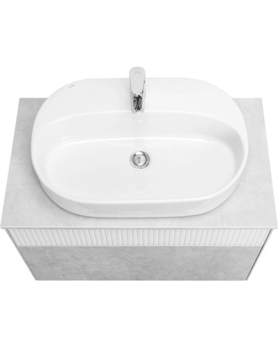 Тумба светло-серый/белый матовый 80 см Акватон Марбл 1A276201MH4C0