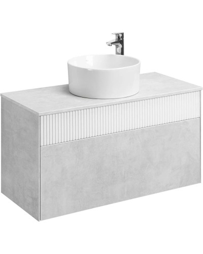 Тумба светло-серый/белый матовый 100 см Акватон Марбл 1A276301MH4C0