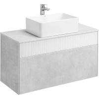 Тумба светло-серый/белый матовый 100 см Акватон Марбл 1A276301MH4C0