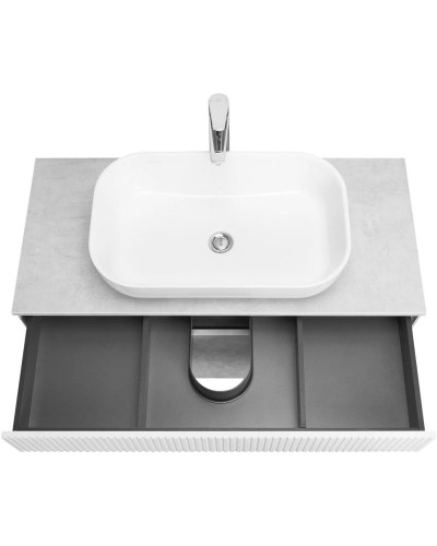 Тумба светло-серый/белый матовый 100 см Акватон Марбл 1A276301MH4C0