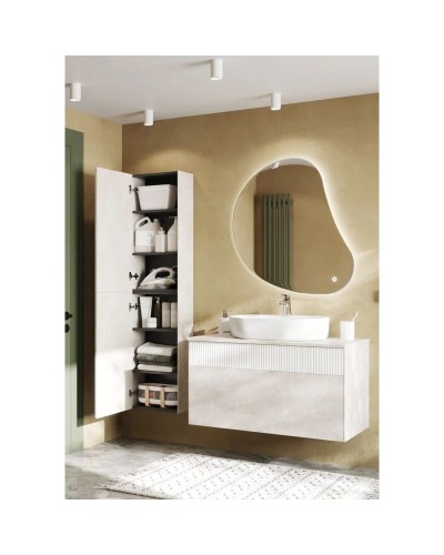 Тумба светло-серый/белый матовый 100 см Акватон Марбл 1A276301MH4C0