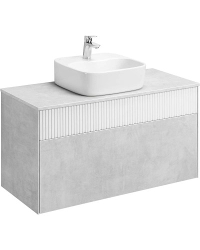 Тумба светло-серый/белый матовый 100 см Акватон Марбл 1A276301MH4C0