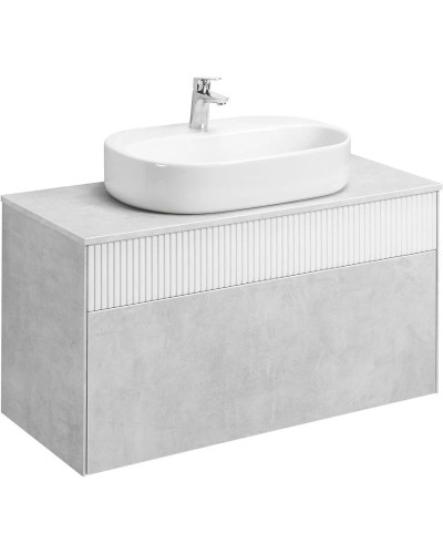 Тумба светло-серый/белый матовый 100 см Акватон Марбл 1A276301MH4C0