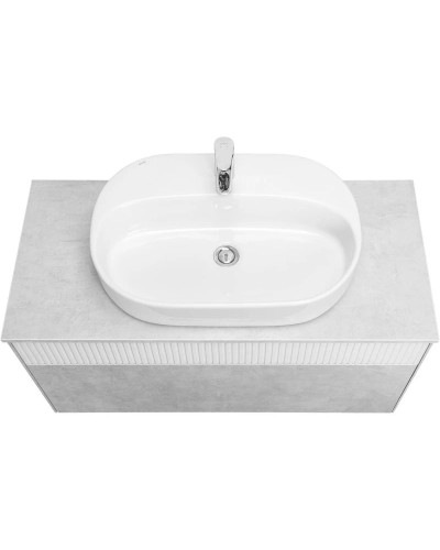 Тумба светло-серый/белый матовый 100 см Акватон Марбл 1A276301MH4C0