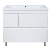 Алиса - 90 тумба 1 ящ. напольная белая эмаль