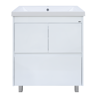 Алиса - 75 тумба 1 ящ. напольная белая эмаль