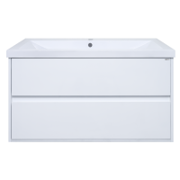 Алиса - 90 тумба 2 ящ. подвесная белая эмаль