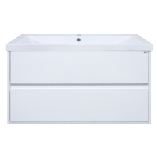 Алиса -100 тумба 2 ящ. подвесная белая эмаль