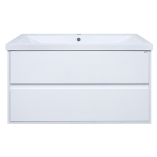 Алиса -100 тумба 2 ящ. подвесная белая эмаль