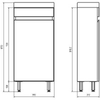 Тумба белый/дуб золотой 39,2 см ASB-Mebel Марко