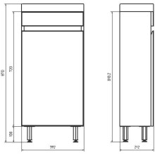 Тумба белый/дуб золотой 39,2 см ASB-Mebel Марко