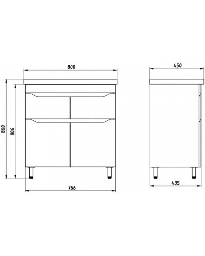 Тумба белый 76,6 см ASB-Mebel Бари