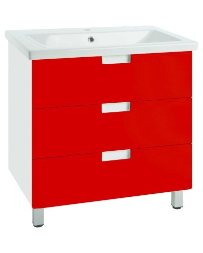 Тумба красный глянец/белый глянец 96,2 см Bellezza Пегас 4630417140035