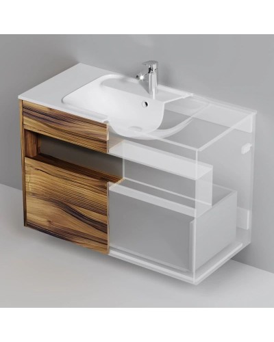 Тумба темное дерево 100 см Am.Pm Func M8FFUX1001OF