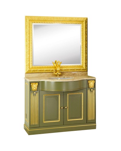 Тумба под раковину Migliore Ravenna 120 27063 Оливковый Золото без столешницы